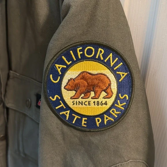 California State Parks Dickies hooded jacket plaid Size Medium - Picture 3 of 9